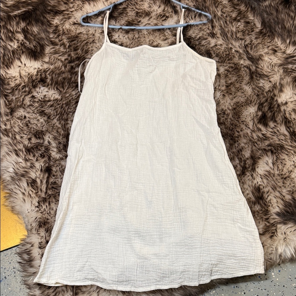 Vero Moda Linen Type Cream Dress